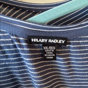 Hilary Radley Blue Striped Top